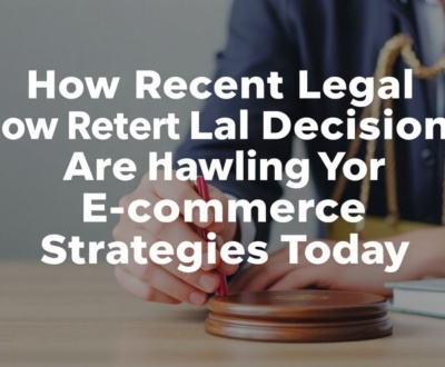 How Recent Legal Decisions Are Reshaping Ecommerce Strategies Today